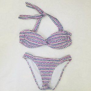 Aerie Multicolor Dot Patterned Bikini Swimsuit Bathing Suit